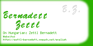 bernadett zettl business card